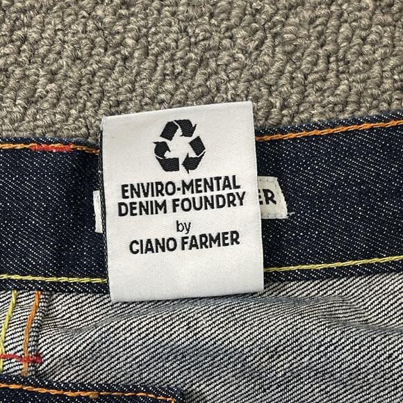 Ciano Farmer cstar Jeans Mens 44 Blue Straight Leg Gold Dragon Embroidery Denim - Picture 4 of 14